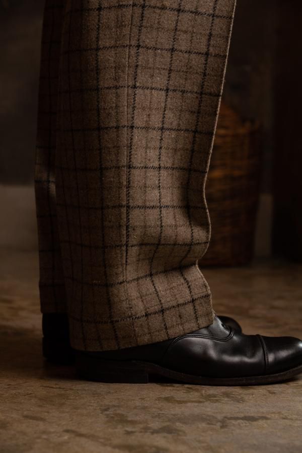 PHIGVEL】TATTERSALL CHECK TROUSERS-SLOW＆STEADY