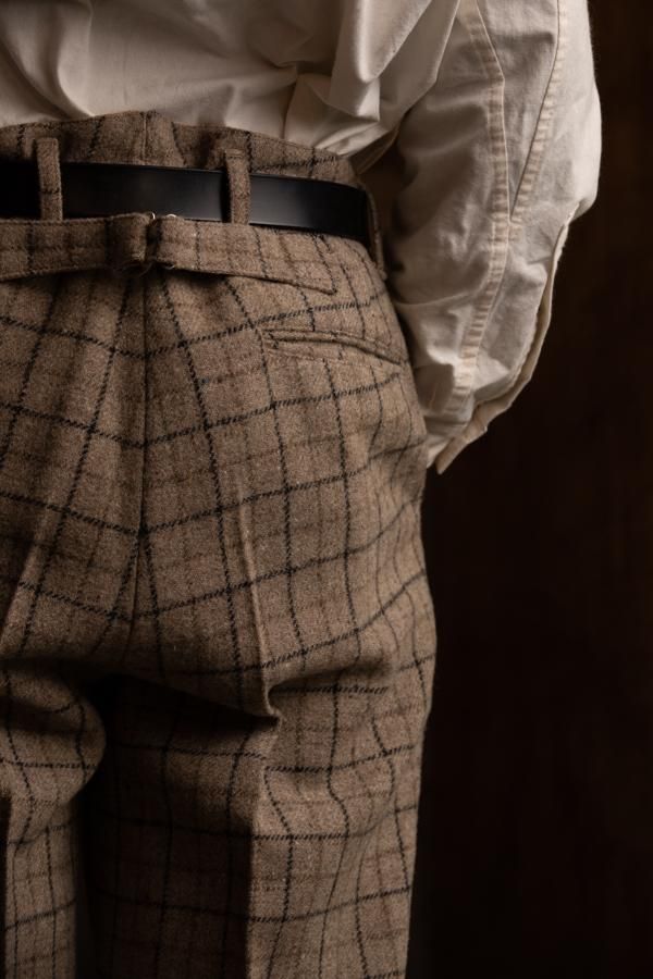PHIGVEL】TATTERSALL CHECK TROUSERS-SLOW＆STEADY