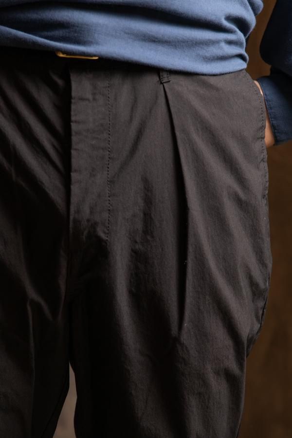 PORTER CLASSIC】POPLIN ASTAIRE PANTS-SLOW&STEADY