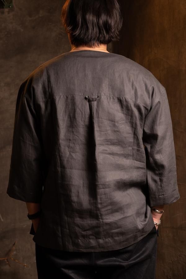 S.E.H KELLY スモック sizeM チャコール S.E.H KELLY】NORTHERN IRELAND LINEN LAWN SMOCK-SLOW&STEADY