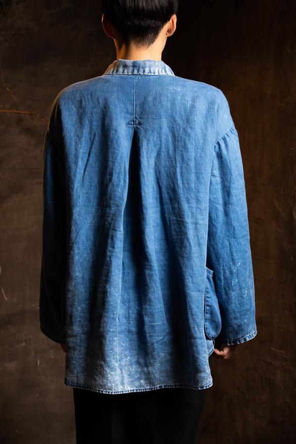 PORTER CLASSIC】INDIGO LINEN SHIRT JACKET-SLOW&STEADY PORTER CLASSIC】INDIGO LINEN SHIRT JACKET-SLOW&STEADY
