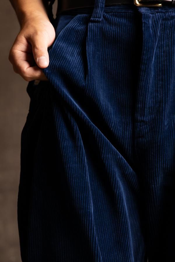 Porter Classic Corduroy Classic Pants - BLUE - Porter