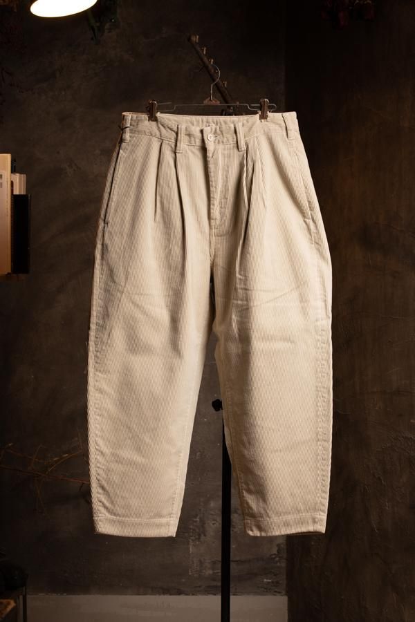 PORTER CLASSIC】CORDUROY PANTS / OFF-WHITE -SLOW&STEADY