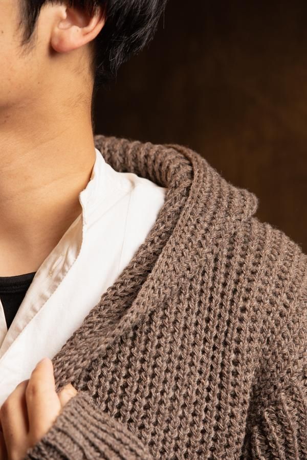 FRANK LEDER】ORGANIC MOUNTAIN WOOL CARDIGAN WITH HOODY FRANK LEDER】ORGANIC MOUNTAIN WOOL CARDIGAN WITH HOODY