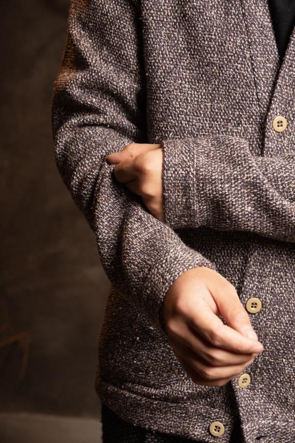 FRANK LEDER】BROWN WOOL CARDIGAN-SLOW&STEADY