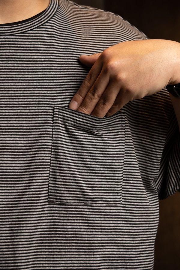 トップス PORTER CLASSIC BEATNIK BORDER T-SHIRT PORTER CLASSIC, BEATNIK BORDER T-SHIRT | Purveyors