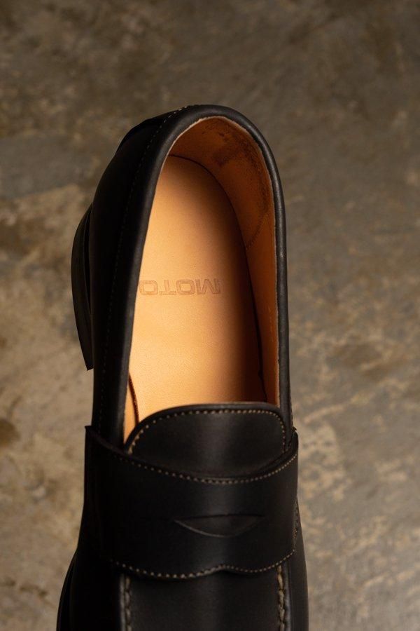 MOTO】HORWEEN LATIGO PENNY LOAFERS-BLACK- SLOW&STEADY -
