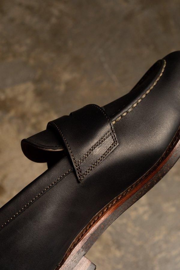 MOTO/size:1/ホーウィンラティーゴ/コインローファ/ダークネイビー MOTO】HORWEEN LATIGO PENNY LOAFERS-BLACK- SLOW&STEADY -