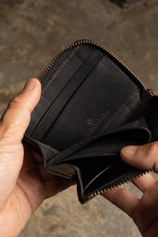 MOTO】FW4R COMPACT ZIP WALLET-BLACK- SLOW&STEADY -