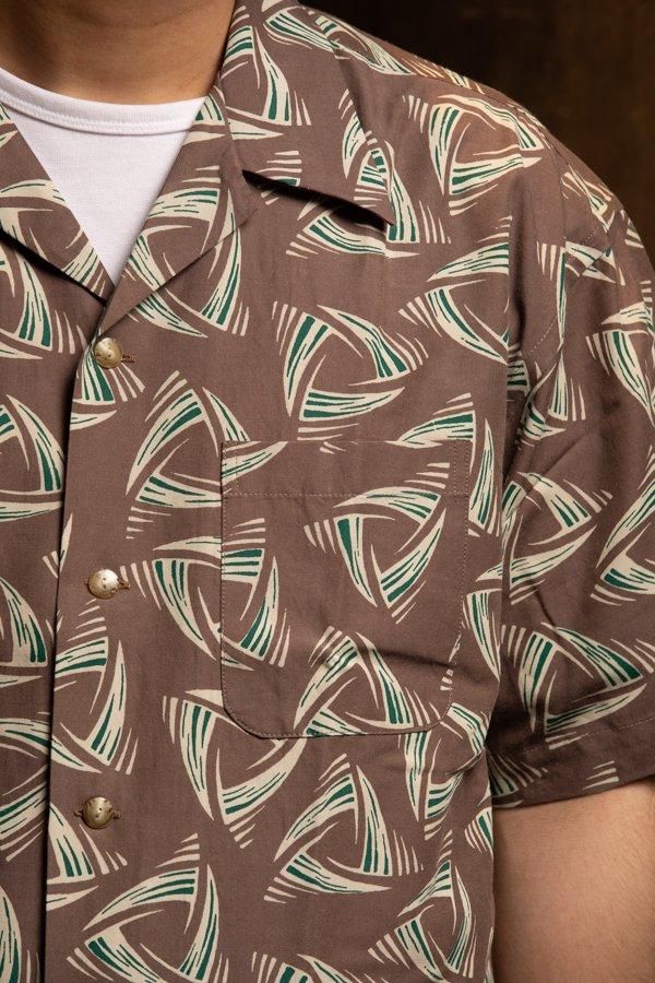 トップス PHIGVEL FLY PATTERN OPEN COLLAR SHIRT PHIGVEL - フィグベル / FLY PATTERN OPEN COLLAR SS SHIRT