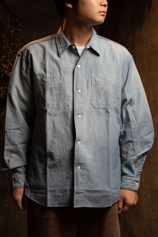 PHIGVEL】CHAMBRAY WORKDAY LS SHIRT-SLOW＆STEADY