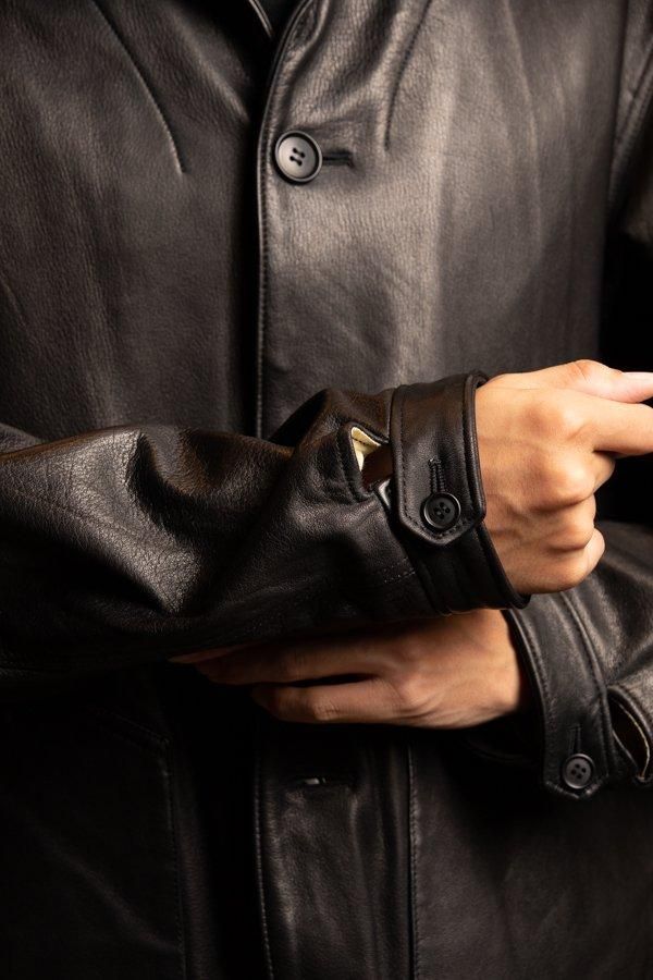 PHIGVEL】LEATHER FIELD JACKET -SLOW&STEADY PHIGVEL】LEATHER FIELD JACKET -SLOW&STEADY