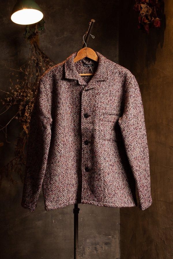 FRANK LEDER】RED BLUE HERINGBONE WOOL JACKET-SLOW&STEADY