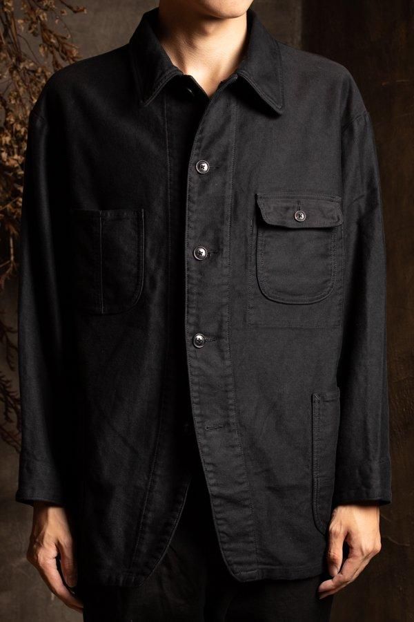 PORTER CLASSIC】MOLESKIN COVERALL JACKET-BLACK-SLOW&STEADY PORTER CLASSIC】MOLESKIN COVERALL JACKET-BLACK-SLOW&STEADY