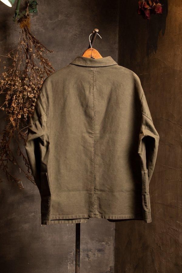 PORTER CLASSIC】MOLESKIN COVERALL JACKET-OLIVE-SLOW&STEADY