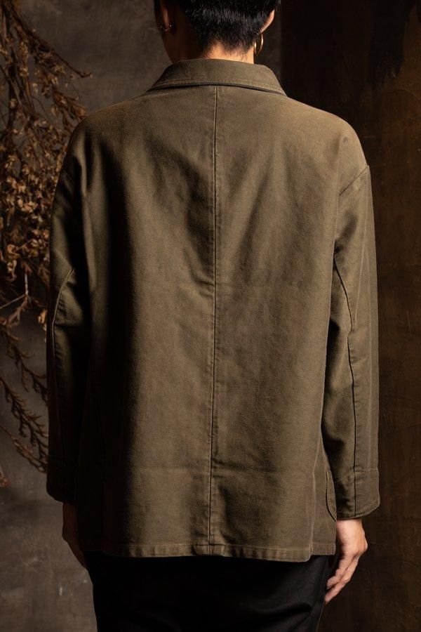 PORTER CLASSIC】MOLESKIN COVERALL JACKET-OLIVE-SLOW&STEADY