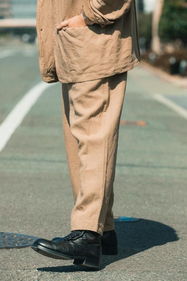 PORTER CLASSIC】ANTIQUE LINEN CLASSIC PANTS-SLOW&STEADY