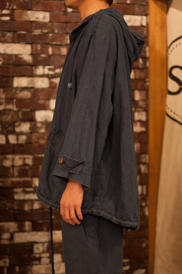 PORTER CLASSIC】LINEN COATING COAT WITH HOOD-SLOW&STEADY