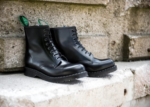 SOLOVAIR / ソロヴェア S8-551 8 EYE DERBY BOOT HIGH-SHINE BLACK ブラック