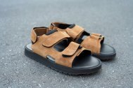 REPRODUCTION OF FOUND  BRITISH MILITARY SANDAL DARK CAMEL SUEDE