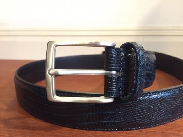 andersons,Andersons,アンダーソンズ,イタリア製,italy,belts,belt,,ベルト,レザー,型押し,リザード,NAVY,ネイビー,
