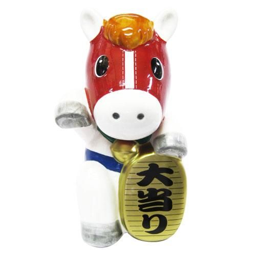 ★JRA★マンハッタンカフェ 陶器製貯金箱　競馬　馬 ☆JRA☆マンハッタンカフェ 陶器製貯金箱 競馬 馬