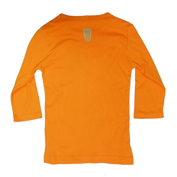 TUTUVI　七分袖Tシャツ（柄：ファーン　色：マンダリンオレンジ・ベージュ）【画像2】