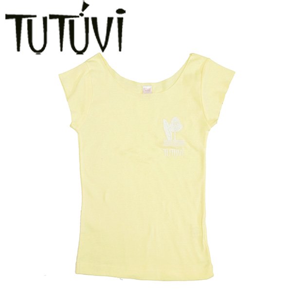 TUTUVI　Tシャツ（柄：トーチジンジャーワンポイント　色：シャーベットイエロー・アイボリー）【画像3】