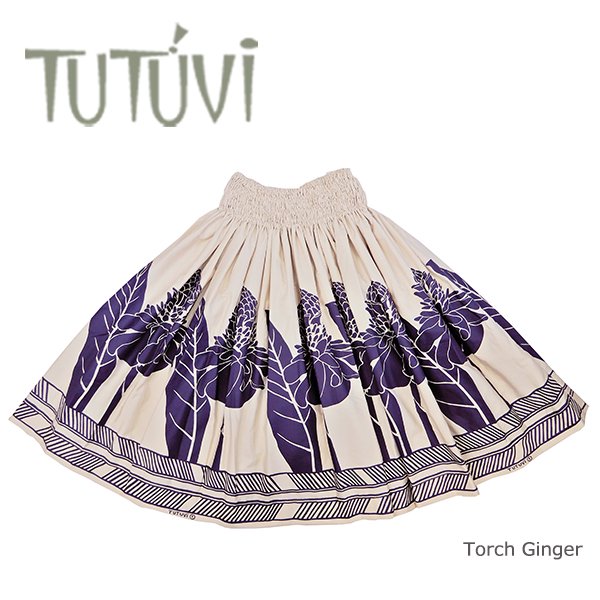 TUTUVIパウ（柄：トーチジンジャー／色：サンドベージュ・ネイビー）-|- Torch Ginger トーチジンジャー