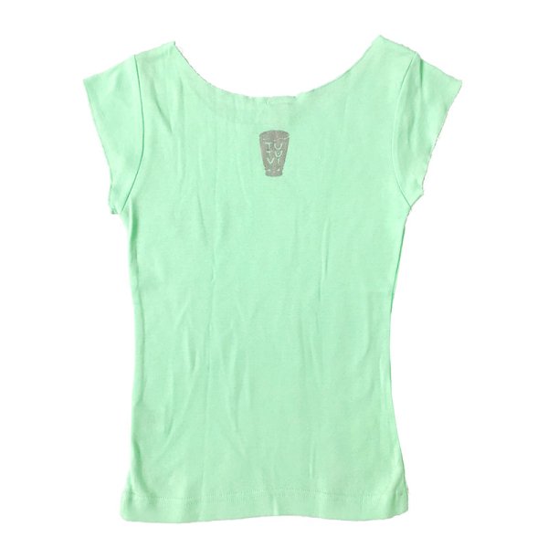 TUTUVI　Tシャツ　ワンサイズ上がおすすめ小さめレディースサイズ（柄：レフアワンポイント　色：シャーベットグリーン）Sサイズのみ【画像3】