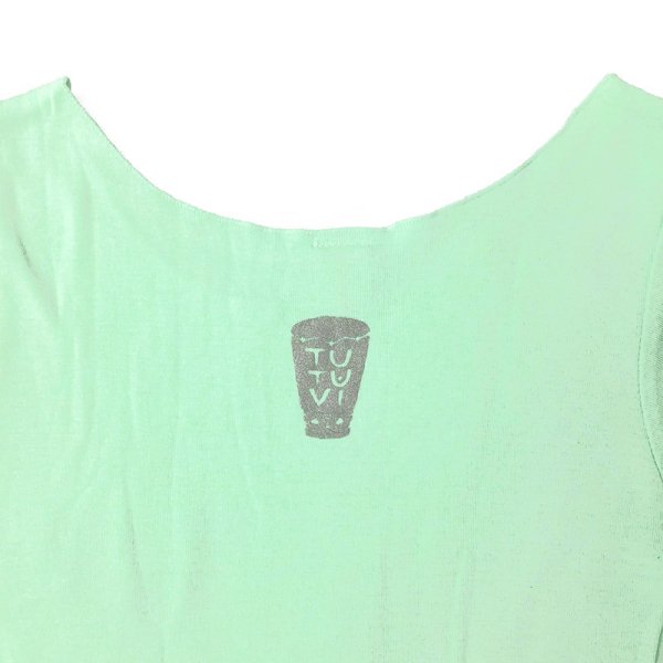TUTUVI　Tシャツ　ワンサイズ上がおすすめ小さめレディースサイズ（柄：レフアワンポイント　色：シャーベットグリーン）Sサイズのみ【画像4】