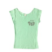 TUTUVI TUTUVI　Tシャツ　ワンサイズ上がおすすめ小さめレディースサイズ（柄：レフアワンポイント　色：シャーベットグリーン）Sサイズのみ
