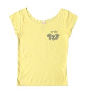 Tシャツ TUTUVI　Tシャツ　ワンサイズ上がおすすめ小さめレディースサイズ（柄：レフアワンポイント　色：シャーベットイエロー）Lサイズのみ