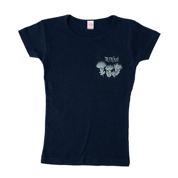 TUTUVI　Tシャツ 半袖　ワンサイズ上がおすすめ小さめレディースサイズ（柄：レフア　色：ネイビー）【画像1】