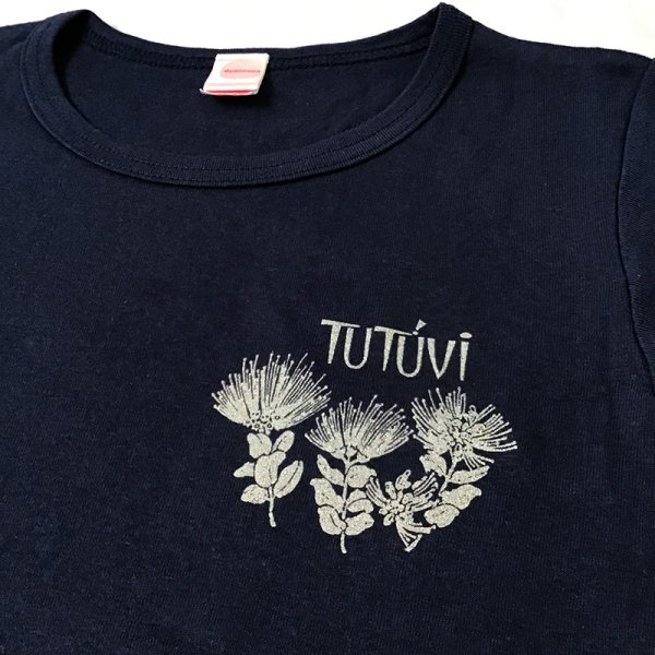 TUTUVI　Tシャツ 半袖　ワンサイズ上がおすすめ小さめレディースサイズ（柄：レフア　色：ネイビー）【画像2】