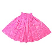 フラダンス用品 色で選びたい ハワイアンファブリック パウスカート  トーチジンジャー ピンク
