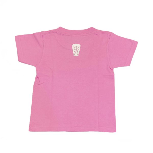 TUTUVI 子供用Tシャツ（柄：トーチジンジャー 色：ピンク・ホワイト