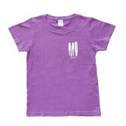 パープル（紫） TUTUVI　Tシャツ 半袖 スタンダード（柄：イエクク  ワンポイント　色：ラベンダー・ホワイト）