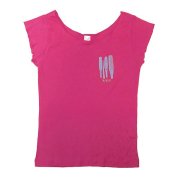 TUTUVI TUTUVI　Tシャツ　ワンサイズ上がおすすめ小さめレディースサイズ（柄：イエククワンポイント　色：ピンク・パープルグレー）Lのみ