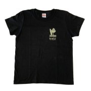 ブラック（黒） TUTUVI　Tシャツ 半袖 スタンダード（柄：トーチジンジャーワンポイント　色：ブラック・ベージュ・黒）