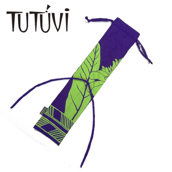 TUTUVI  プイリケース2（プイリ長さ約５０ｃｍ用） トーチジンジャー　ダークパープル/グリーン【画像2】