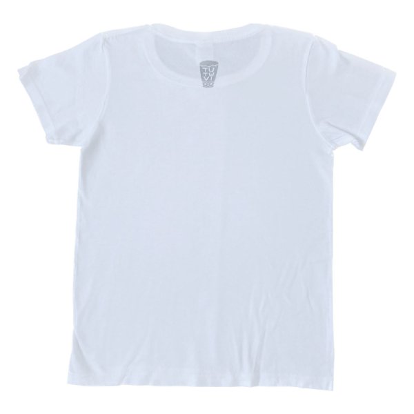 TUTUVI　Tシャツ 半袖 スタンダードワンポイント（柄：イエクク　色：白・シルバー）【画像2】