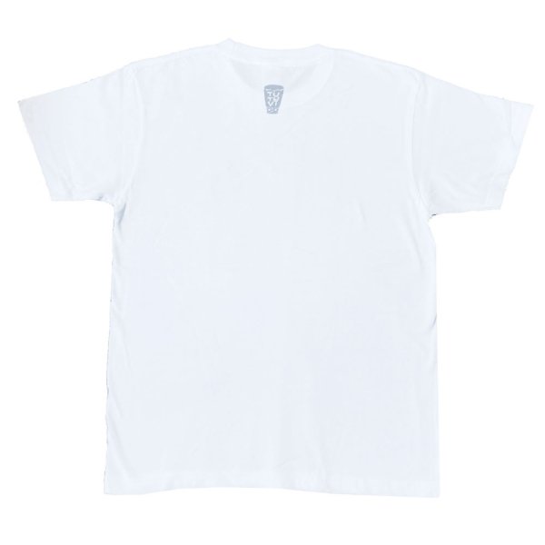 TUTUVI　男女兼用大きめスタンダード半袖Tシャツ （柄：イエククワンポイント　色：ホワイト・シルバー）【画像2】