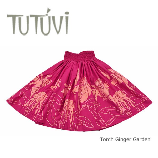 TUTUVIパウ（柄：トーチジンジャーガーデン／色：マゼンタ・コーラルピンク）-|- Torch Ginger トーチジンジャー