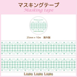 <img class='new_mark_img1' src='https://img.shop-pro.jp/img/new/icons1.gif' style='border:none;display:inline;margin:0px;padding:0px;width:auto;' />マスキングテープ「Hear Lace -green-」