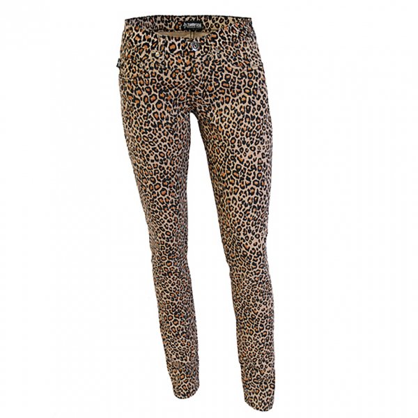 【DARKSIDE CLOTHING】Natural Leopard Print Low Rise Skinny Jeans