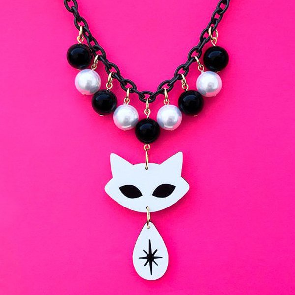 【CALL for DOLL】BURST CAT NECKLACE White c-cat002