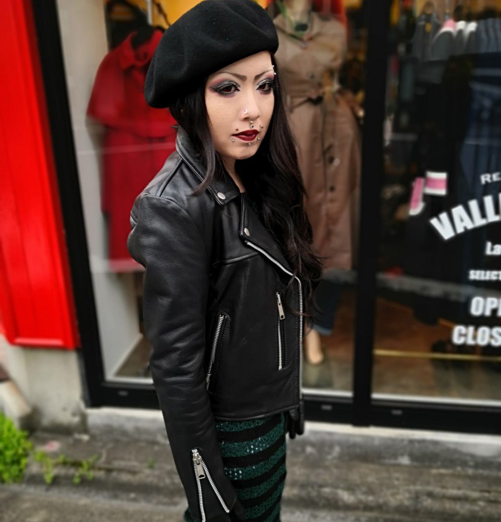 STRAIGHT to HELL】Bristol Black Leather Jacket with Nickel 