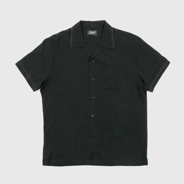 STRAIGHT to HELLAce Face Black with White and Red Contrast Stitching ƥåץ󥫥顼 S