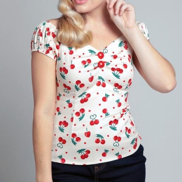 CollectifDolores Cherry Love Top ԥʥåץȥåץ ֥꡼꡼ ꡼ UK6(5-7)